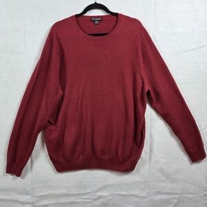 STATE CASHMERE Crew Neck 100% Cashmere Sweater Pullover XXL Red
